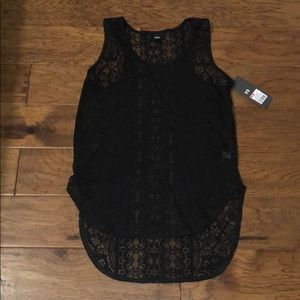 Sheer/see through black sleeveless top